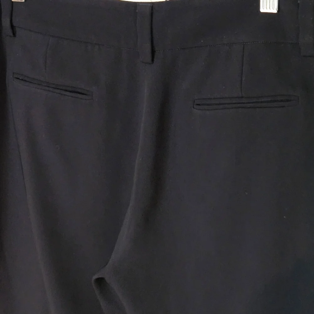 Eileen Fisher Petite Black Dress Pants, Straight-Leg, Zip Front, 4 Pockets 78121 - Picture 5 of 8
